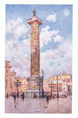 MHFFDYIV Bekannt Wand Kunst Bild Leinwanddruck Bilder Spalte von Marcus Aurelius Piazza Colonna von Alberto Pisa Leinwand Wandbilder für Wanddekoration 60x90cm