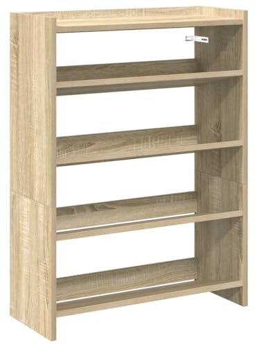 vidaXL Schuhregal Sonoma-Eiche 60x25x81 cm Holzwerkstoff, Schuhschrank, Schuhaufbewahrung, Schuhe Organizer, Schuhe Aufbewahrung, Schrank Schuhe