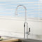 Briwellna Wasserhahn mit Durchlauferhitzermit Universalauslauf, 220V Instant Elektrischer Wasserhahn Heizung Wasserhahn für Küche, Edelstahl-Wasserhähne (Silber)