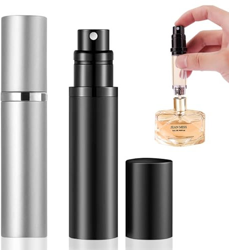 Leikedun - Botella de Perfume Recargable de 5 ml, Botella Spray de Perfume de Viaje Portátil, Botella de Perfume de Bolsillo, Atomizador de Perfume Vacío para Viajar