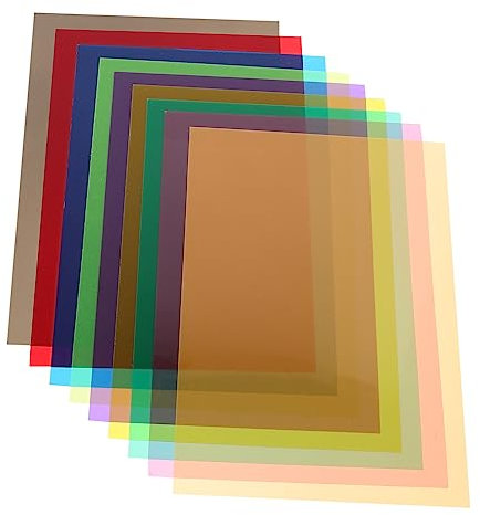 UKCOCO 9stücke Teiliges Farbfiltergels Blitzgelfilter Für Licht Farbfilterset Mit Gelfilterblättern Für Foto Und Video