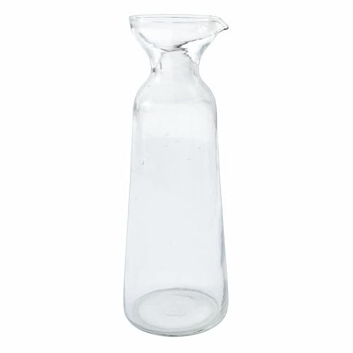 LOBERON Karaffe Yvoncourt, Mundgeblasen, Großes Fassungsvermögen von 1,1 Litern, Spülmaschinenfest, Tischaccessoires, Krug, Glas, klar