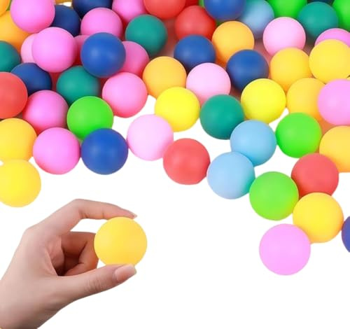 Fenglin-joy Tischtennisbälle Bunt, 60 Stück 40 mm Mischfarben Tischtennis Bälle Training Tischtennis Ball M ultifunktion Ping Pong Bälle für Partyspiele,Handwerk,Dekorationen