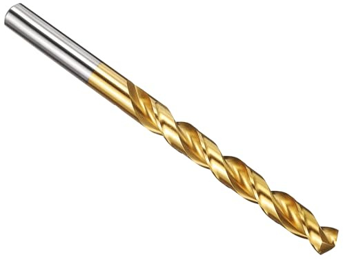 PATIKIL Brocas de 8.8 mm, Acero de Alta Velocidad M42 con 8% Cobalto, Vástago Recto Jobber 135°, Recubierto de Nitruro de Titanio (TiN) para Acero Inoxidable y Metales Duros - 1 Paquete