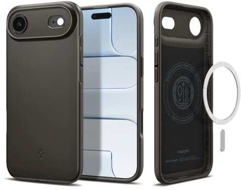Spigen iPhone Air Hülle Thin Fit MagFit -Gunmetal | Kompatibel mit MagSafe, Military-Grade Schutz, Slim & Leicht, Einfache Montage