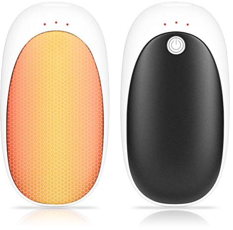 Magnetic Hand Warmers Rechargeable 2Pack, 6000mAh Electric Portable Pocket Handwarmers/ 3 Heating Modes/ 20Hrs Long Heating/Type-C Electric Split/Gifts for Women Men, Outdoor Camping