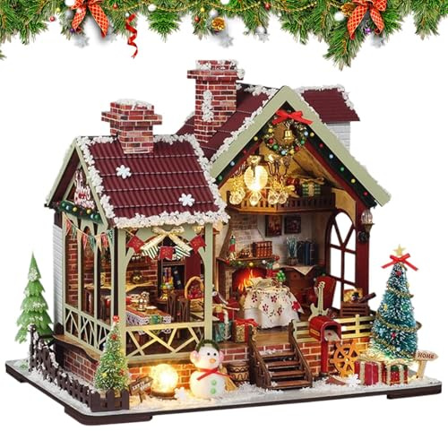 Miniaturhaus Bausatz | 3D Holz DIY Modell Basteln | Erwachsene Und Jugendliche Miniatur Haus Basteln | Für Liebhaber, Familie, Freunde, Mädchen und Hobby-Projekt