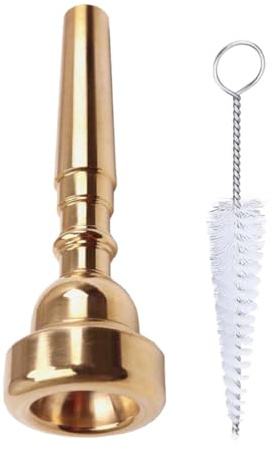 Baluue Trompetenzubehör Satz mit Ersatzmundstück und Starker Reinigungsbürste aus Kupfer und Nylon für Trompetenspieler Vielseitig und Langlebig