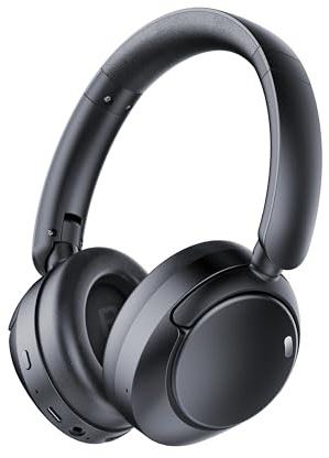 Casque Bluetooth 5.4 Audio Sans Fil, Assistante Vocale, Avec Micro 6 Modes EQ, Réduction de Bruit Adaptative, autonomie jusqu'à 120 h, Hi-Res Audio, Basses Profondes, pour iPhone/Android,Pliable, Noir