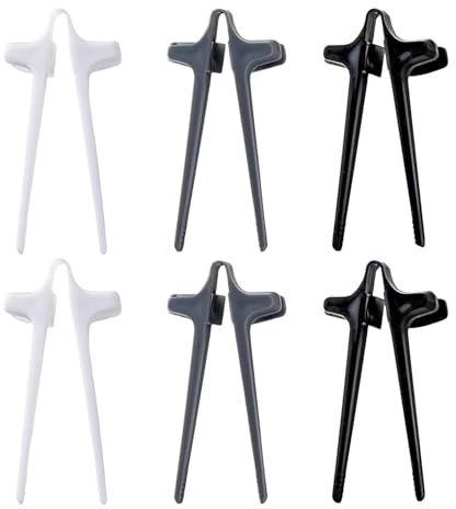 Finger Chopsticks, Multicolor Reusable Snack Chopstick, 6 Pcs | Plastic Chopsticks, U-Shaped, Reusable, Multi-Color, Suitable for Snacks, Beginners, Gatherings