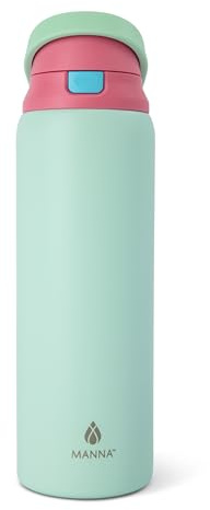 Manna Hydra Stainless Steel Insulated Water Bottle with 2-in-1 Lid - 32 Oz - ICY Quartz