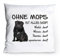 AdriLeo Kissenbezug 40x40cm Ohne Mops ist Alles doof! (Schwarzes Fell)