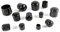 Multipurpose Feet. Plastic Ferrules, Range of Sizes, Made in Germany (Black, 18mm - See Second Image Before Ordering This Size, Pack of 36)