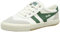 Gola Unisex Badminton Sneaker, Off White/Green, 37 EU