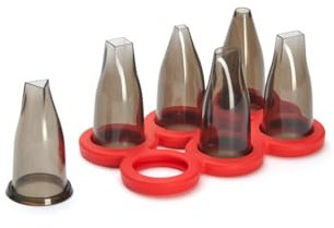 De Buyer - Coffret GEO : 6 douilles en tritan avec support - 16,5 x 8,5 x 7 cm -, Noir