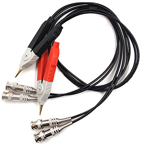 Chiloskit LCR-Messkabel, Krokodilklemme, Kabelmessgerät, Messleitung, Messleitung, Messleitung, Messleitung, Messgerät, Messkabel, Kelvin Sonde, mit 4 BNC