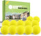Golfbälle Übungsbälle 12 Stück True Flug Hohe Dichte und mehr Gewicht Realistic Feel Limited Flight Ball für Indoor Outdoor Hinterhof Training Gelb mit Geschenkbox