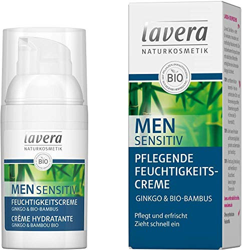 Lavera Men sensitiv pflegende Feuchtigkeitscreme Bio-Bambus 3er Vorteilspack (3 x 30ml)