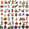 HOWAF Tatuajes Halloween niños, 96 Hojas Tatuajes Temporales Halloween de Cara, Calcamonias Tatuajes Halloween para niños niñas Infantiles Fiesta de Halloween cumpleaños Regalo