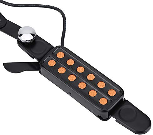 125 12 Schallloch-Magnet-Tonabnehmer, akustischer elektrischer Wandler für Gitarren-Tonabnehmer, Wandler mit Lautstärkeregler-Kit für akustische Gitarre