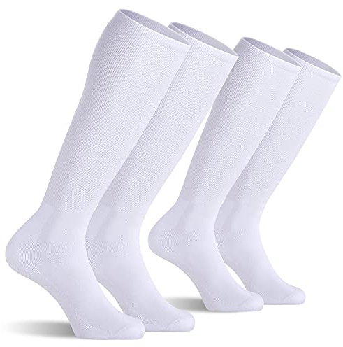 CS CELERSPORT 2 Pack Baseball Soccer Softball Socks White Medium