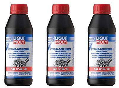 3x Original Liqui Moly 500ml Hypoid-Getriebeöl (GL5) SAE 85W-90 Gear Oil 1404