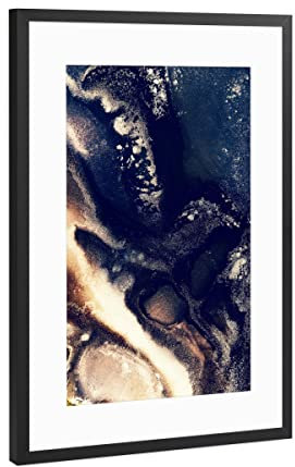 artboxONE Poster mit Rahmen Schwarz (Metallic) 45x30 cm Deep Water von ir.ma.ne.Art - gerahmtes Poster