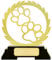 Druckspezialist Pokal Trophäe Serie Mignon Hund Hundepfote Tatze Metall mit Gravur