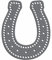 Rhinestone Genie RT4-WES001 Hufeisen, 12,7 cm Magnetische Strass-Schablone, Flexibler Magnet, schwarz