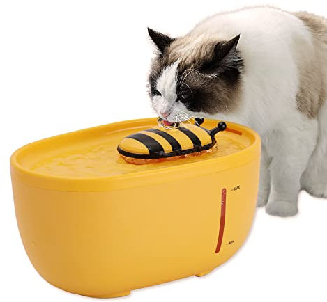 Fontanella per Gatti,Goomp 2L Fontana per Gatti Fontanella per Animali Domestici Silenziosa Automatica per Gatti,Cani, Animali Domestici Vari