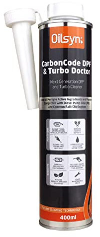 Oilsyn CarbonCode Complete Diesel DPF, Turbo & CAT Cleaner 400ml. Max Strength Catalyst Cleaning Technology. Expertly Formulated, Fast & Safe Carbon Removal