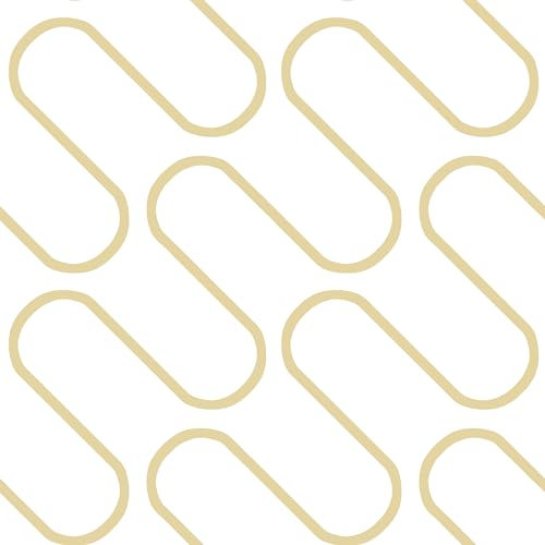 Catherine Lansfield Geometrische Tapete mit linearer Kurve, Natur