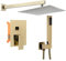 Rea Set Doccia DA INCASSO BENTO L.GOLD BOX Set Doccia Sistema Doccia in Ottone per Bagno (Oro)