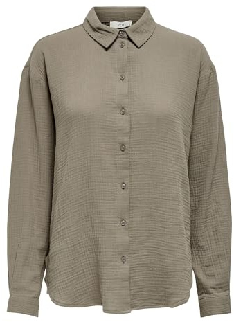 JdY Damen JDYTHEIS Life L/S Loose Shirt WVN NOOS Hemd, Brindle, M