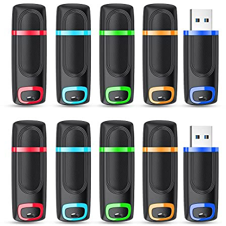 10 Stück USB Stick 32GB Vansuny USB Sticks 32GB 2.0 10er Pack Speicherstick 32 GB Datenspeicher-Backup für PC/Desktop/Laptop/Car Audio/Spielekonsolen(Colors)