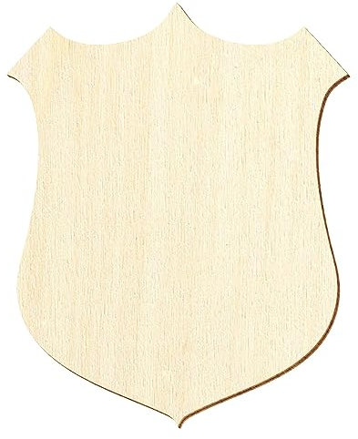 Wappenschild V4 Deko Holz Zuschnitt 3-50cm, Größe:7cm, Pack mit:10 Stück