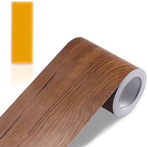 ZTVOWTO Bordi Pannelli Adesivi Bordo Autoadesivo Adesivo per Pareti Striscia Adesiva Muro Decorativa Bordo adesivo per carta da parati impermeabile 10cm*1000cm(Legno di begonia)