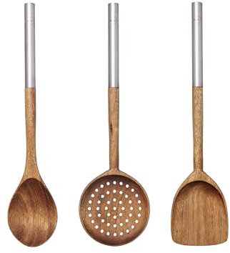 JUEGO DE 3PZS UTENSILIOS DE COCINA MADERA EL BOHIO SG