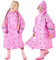 Domueay Regenmantel Kinder Mädchen Regenponcho Wasserdicht Atmungsaktiv Kapuze Regenjacke Leichter Einteilig Einhorn Regencape Outdoor Overall Regenbekleidung 5-7 Jahre,Rosa