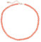 Collana girocollo fatta a mano con pietre preziose da 6 mm per donne e ragazze - Gioielli con perline di cristallo curativo con pietre preziose naturali (corallo rosa)