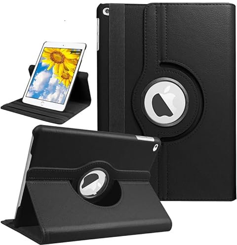 Gocob Smart Case For iPad Mini 5 / Mini 4 (7.9) With Auto Sleep/Wake, 360° Rotating Stand, PU Leather, Shockproof (Black)