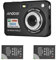 Andoer Digital Camera With 2Pcs Rechargeable Batterie 18M 720P Hd Digital Camera Video Camcorder Digital Camera For Kid Compact Digital Camera 8X Digital Zoom Anti-Shake 2.7Inch Lcd Kid
