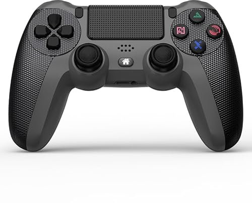EXPR Manette Sans Fil pour PS4, PS3, iOS, Android Noir - accessoires Contrôleur Joysticks Bluetooth/Touchpad/Audio/Turbo/Six Axes