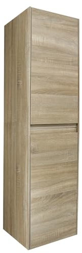 Hochschrank City | Badschrank 35 x 138,6 x 36,5 cm | Sonoma Eiche | umfasst Hochschrank | Softclose-Türen | unsichtbaren Griffen | Badezimmer - Möbel | Badezimmerschrank Badschrank Badhochschrank