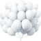 luftballons matt weiß Weiss- 50 Stück Luftballons - 30 cm/12 zoll, Helium Luftballons Geburtstag, Helium Ballons Geburtstag, Regenbogen Luftballons Für Geburtstagsdeko, Luftballons Hochzeit
