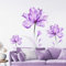 Decvictor Wandtattoo Transluzente Blumen Wandsticker Hellvioletter Lotus Wandaufkleber Wohnzimmer Schlafzimmer Gang Büro Sofa Hintergrund Wanddeko
