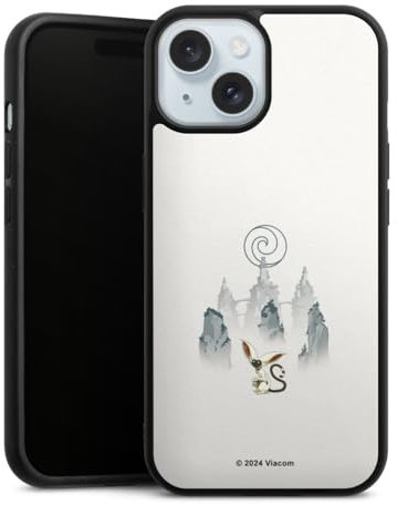 Gallery Case kompatibel mit Apple iPhone 15 Handyhülle 9H Gehärtetes Glas Rückseite Hülle Avatar - Der Herr der Elemente Momo Offizielles Lizenzprodukt