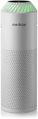 MedicAir Pro Air Purifier | HEPA-13 Filter Removes 99.97% Bacteria & Allergens | Noise Level of 28 dB | Airflow of up to 605m3/hour| Air Purifier for Clinics, Small Offices and Gyms | Silver