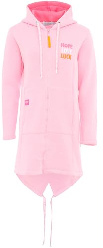 Zwillingsherz Hoodiemantel/Jacke Hope Love Luck (DE/NL/SE/PL, Alphanumerisch, M, Regular, Regular, Rose)
