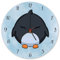 Pinguin Kinder Wanduhr aus Glas Schöne Uhr für das Kinderzimmer mit Tiermotiv als Kinderuhr oder niedliche Deko im Schlafzimmer von Kindern